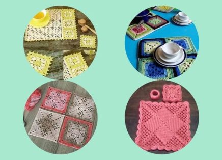 Sousplat de Crochê Quadrado