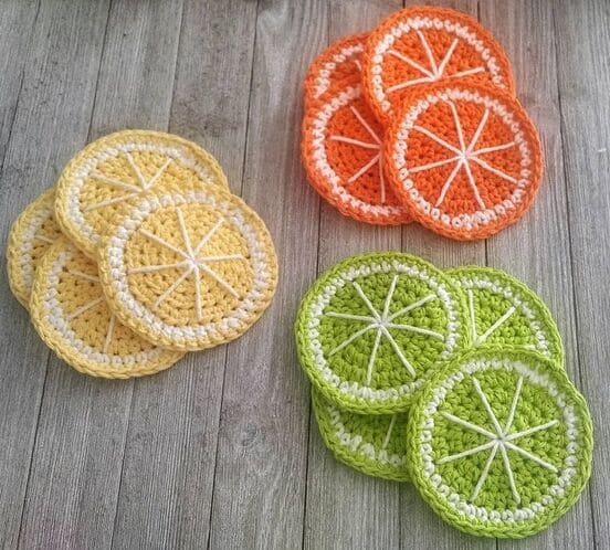 porta de crochçe laranja e limão