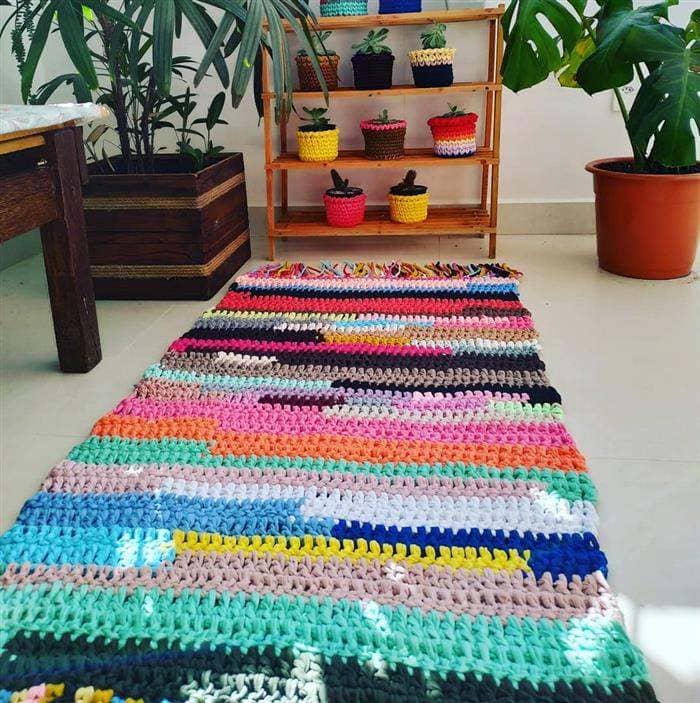 Tapete de Fio de Malha retangular