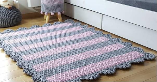 Tapete de Fio de Malha retangular