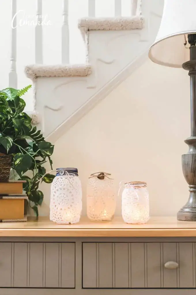 decoração de crochê