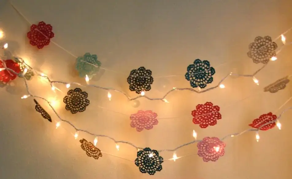 artesanato de crochê com renda