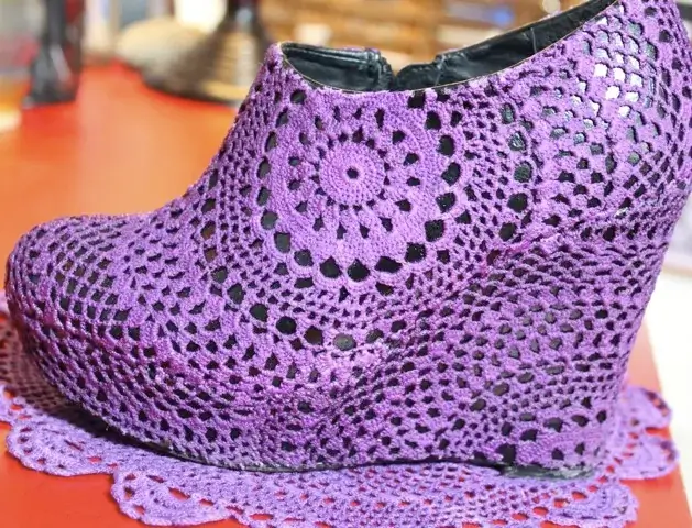 artesanato de crochê com renda