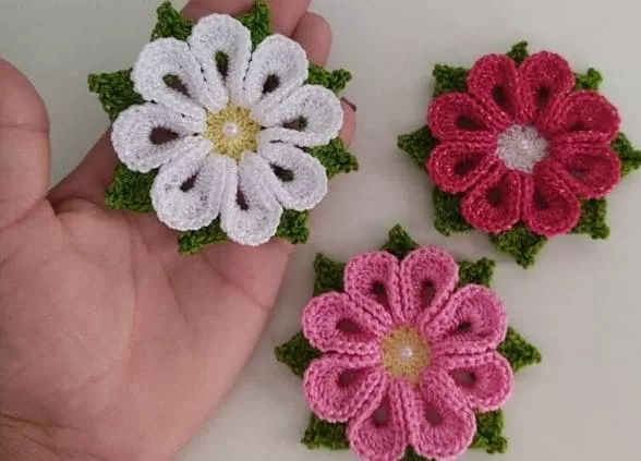 Como Fazer Flor de Crochê para Aplicação