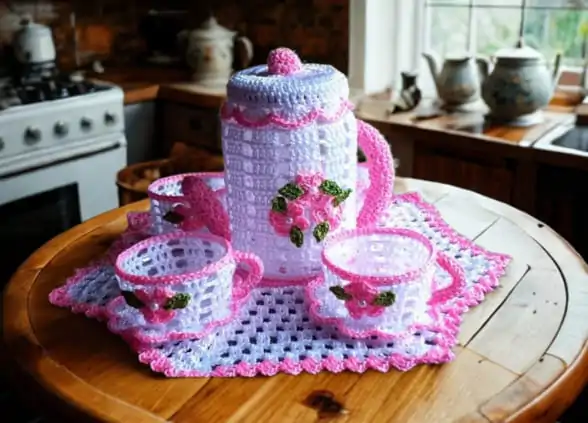 Como-Fazer-Jogo de-Chá-de-Crochê